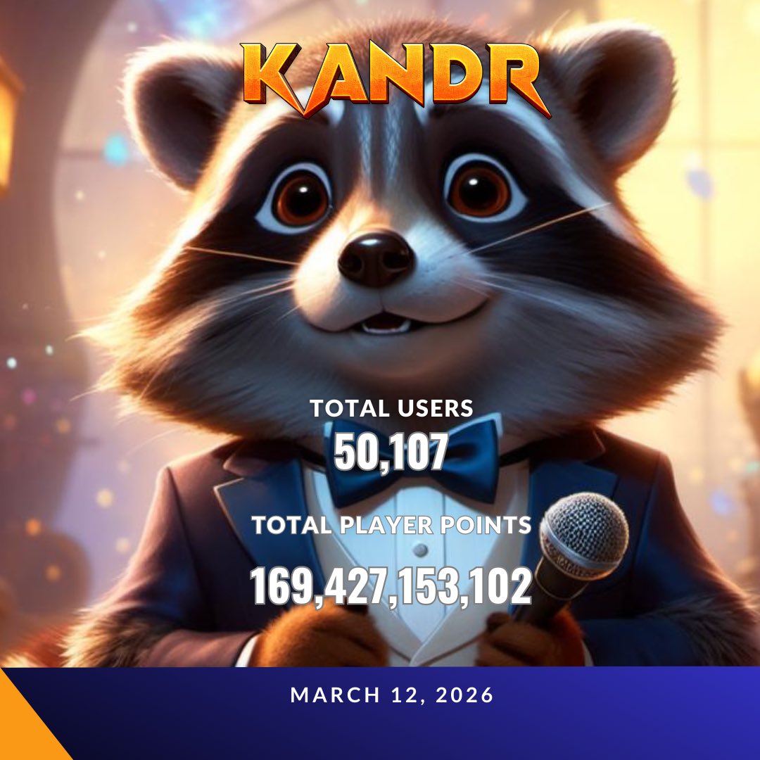 KANDRGame's tweet photo. 50,000+ players and counting. 🦝🔥
The KANDR community just crossed a huge milestone.
What started as a small idea is quickly becoming a powerful Web3 gaming community. The momentum is real, and this is only the beginning.
#KANDR #Web3Gaming #CryptoGame #GameFi https://t.co/MQGH84mIu7