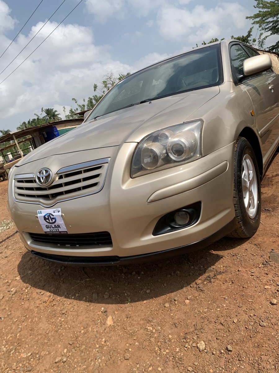 gularautos's tweet image. 2008 Toyota Avensis Manual Transmission ⚙️ 
Super Clean Car 👌 ✨ 
- Leather Seats 💺 
- AC Chilling 🥶 
- Brand New Tires 🛞 
- Allow Wheels 🛞 
Buy &amp;amp; Enjoy 💯 

Price: 4.5m 

NB: Refer &amp;amp; Earn 💰 

Auto Excellence Guaranteed! 

#fyp #fyppppppppppppppppppppppp #foryoupage