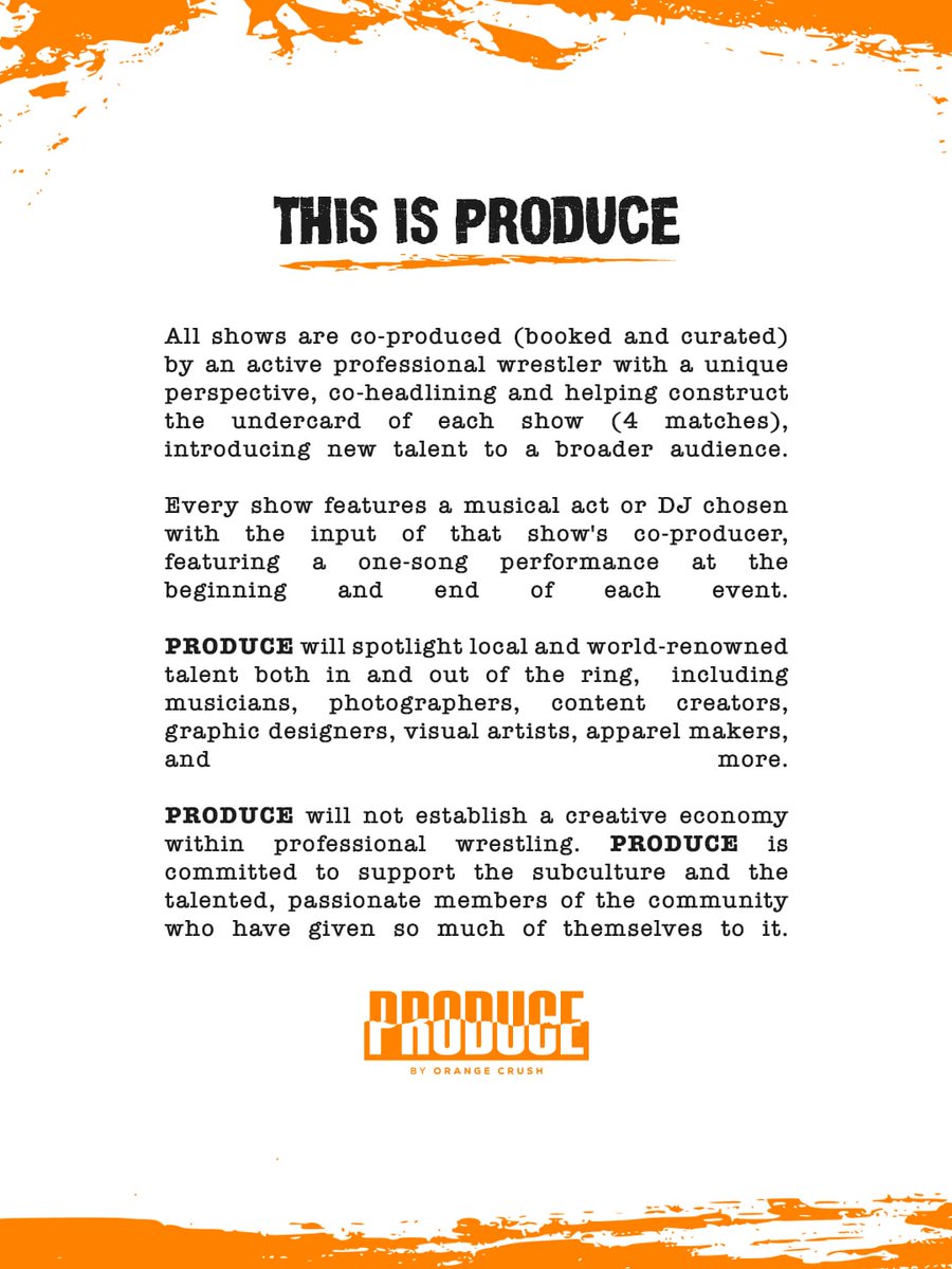 PRODUCE by Orange Crush tweet media