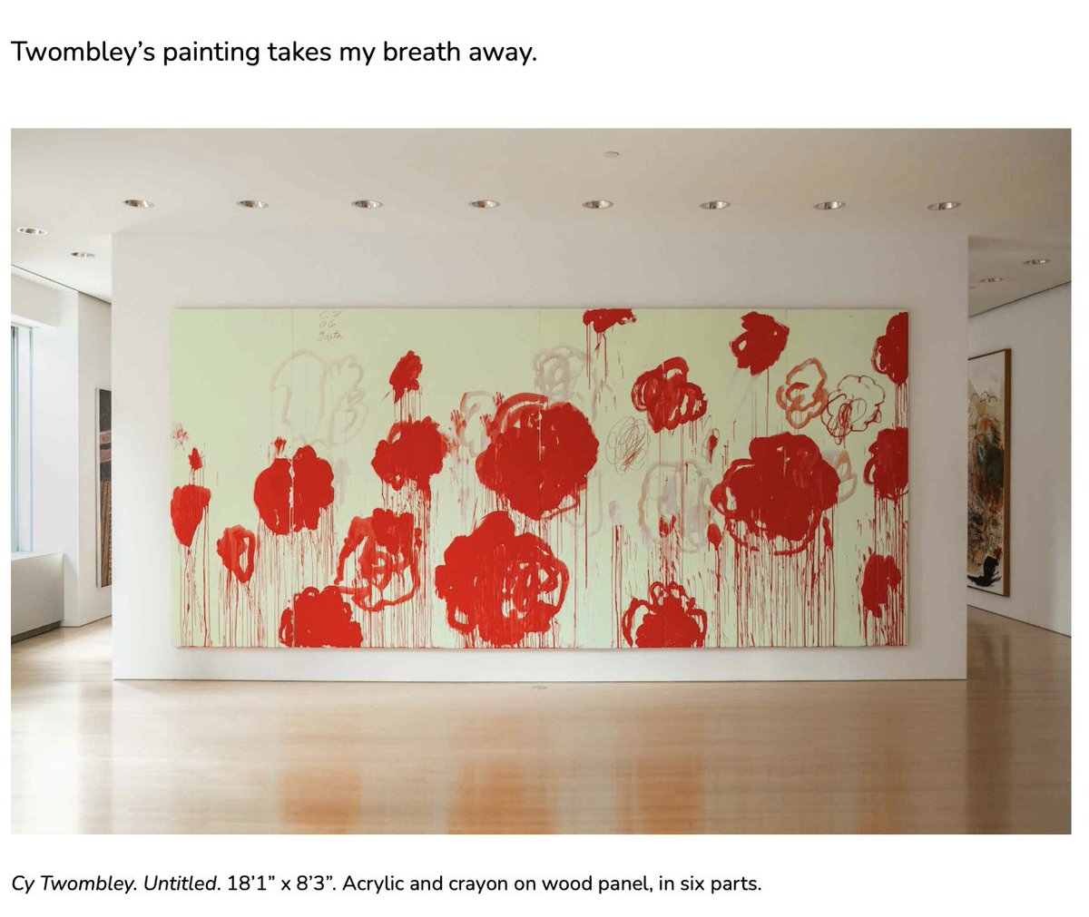 HerrGruenkocht's tweet image. »Twombly’s painting takes my breath away.«
Schreibt der Autor auf Leadgraffiti. 
Geht mir genau so. 

leadgraffiti.com/blog/2021/11/1… 

#Kunst #Malerei #Twombly