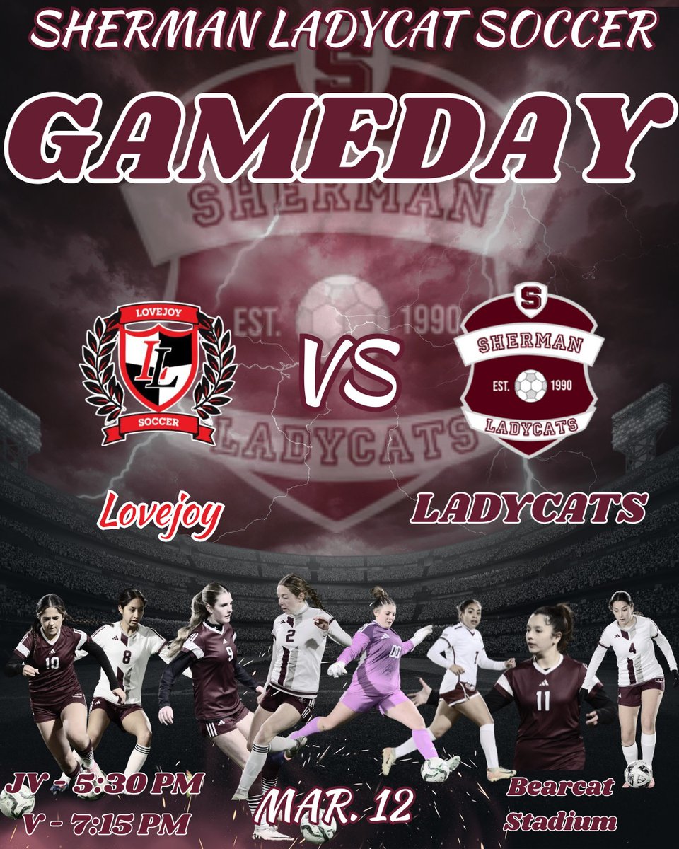 Sherman Lady Cat Soccer tweet media
