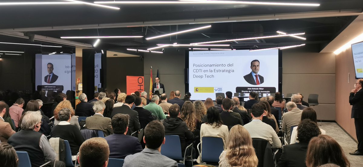 CDTI_innovacion's tweet image. 📸 El @CDTI_innovacion acoge la presentación del primer Catálogo SECPHO, una guía que reúne +120 entidades del ecosistema #DeepTech en España

🤝 Un encuentro para visibilizar el potencial tecnológico e industrial del país, compartir experiencias y generar nuevas oportunidades de