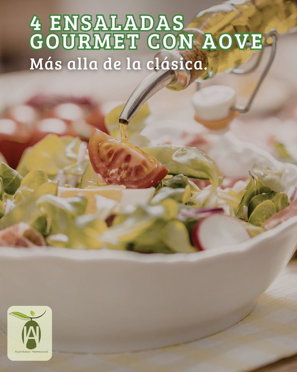 aceitando_'s tweet photo. 🥗🫒 Las ensaladas también pueden ser gourmet.

Con un buen AOVE, los ingredientes se realzan, se equilibran y ganan aroma y personalidad.

Descubre cómo el Aceite de Oliva Virgen Extra transforma ensaladas sencillas en platos extraordinarios. ✨

#AOVE #AceitandoHermonos https://t.co/2yYwWm58cm