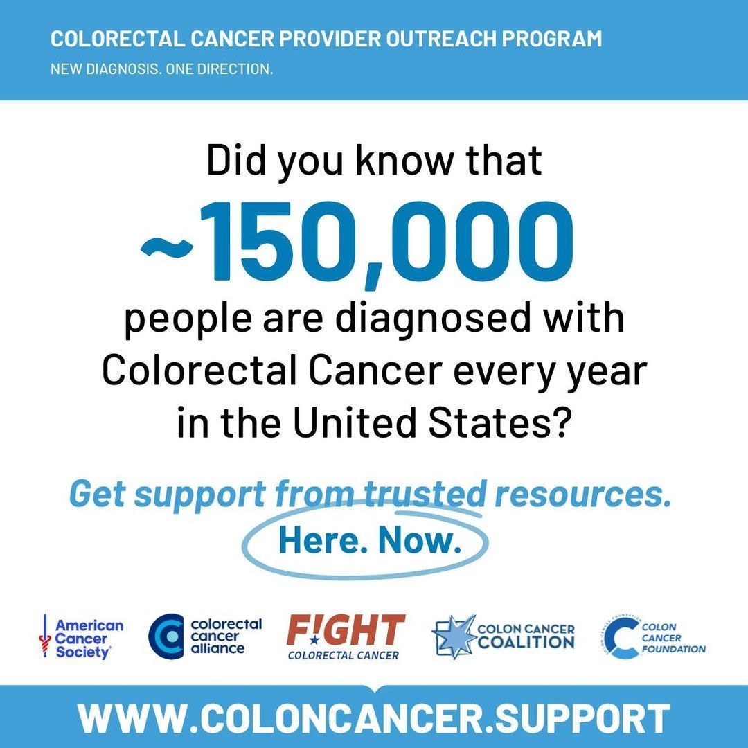 CRC_POP's tweet photo. A colorectal cancer diagnosis can feel overwhelming, but there’s help.
Get trusted, FREE resources to guide you every step of the way. 

💙Visit https://t.co/5NxE6HDrC1 💙

#ColorectalCancer #CRC #ColonCancer #ScreeningsSaveLives #CancerAwareness #BlueForCRC #NeverTooYoung #FightCRC #ColonCancerAwareness #ColorectalCancerAwareness
#KnowTheSigns #PreventCRC