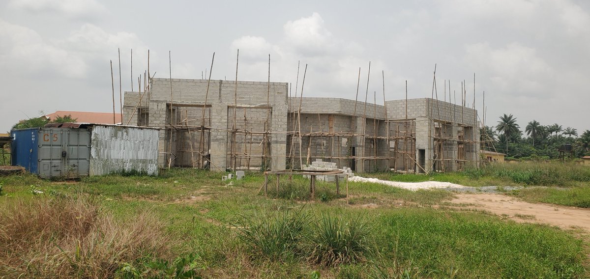 TrackaNG's tweet photo. In March 2025, ₦143.2m was paid to Gorrion Consult Ltd for the Construction of Wing C of a 1000-capacity Auditorium at Federal Polytechnic Ukana, Akwa Ibom State.

We tracked and report that construction is currently ongoing. 
At the time of inspection, construction work had reached the lintel level and work was progressing steadily on site. 

We will keep tracking to ensure quality work is done.