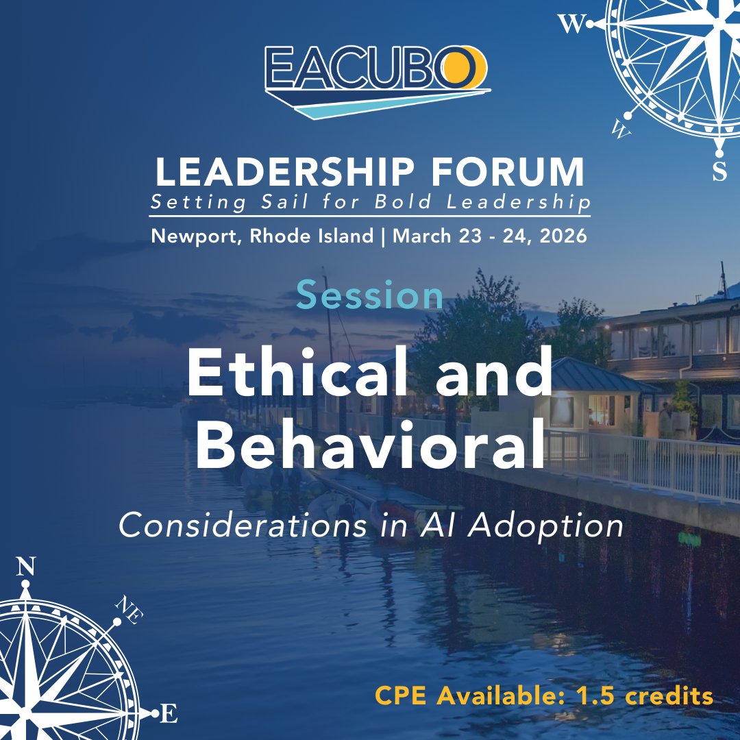 EACUBO's tweet photo. 𝗘𝘁𝗵𝗶𝗰𝗮𝗹 𝗮𝗻𝗱 𝗕𝗲𝗵𝗮𝘃𝗶𝗼𝗿𝗮𝗹 𝗖𝗼𝗻𝘀𝗶𝗱𝗲𝗿𝗮𝘁𝗶����𝗻𝘀 𝗶𝗻 𝗔𝗜 𝗔𝗱𝗼𝗽𝘁𝗶𝗼𝗻
𝘔𝘪𝘤𝘩𝘢𝘦𝘭 𝘉𝘢𝘬𝘦𝘳, 𝘚𝘤𝘰𝘵𝘵 𝘗𝘦𝘵𝘳𝘦𝘦, 𝘌𝘳𝘪𝘤 𝘔𝘪𝘭𝘭𝘦𝘳 

🔗 𝗥𝗲𝗴𝗶𝘀𝘁𝗲𝗿:
https://t.co/FavR7l7280

🔗 𝗥𝗲𝘀𝗲𝗿𝘃𝗲 𝗿𝗼𝗼𝗺:
https://t.co/d6LHp3NEFy https://t.co/HsmM5cNaG0