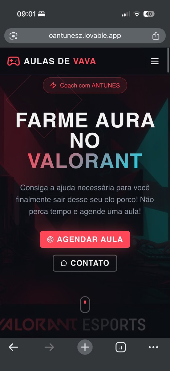 Eu tenho um projeto chamado Vendria, focado em facilitar e potencializar a venda de infoprodutos para pequenos e medios influenciadores (o mesmo que roda no meu link da bio)

Ontem finalizei a implantação no nosso primeiro usuário, o <a href="/oantunesz/">antunes ™</a>. O Antunes é um streamer de