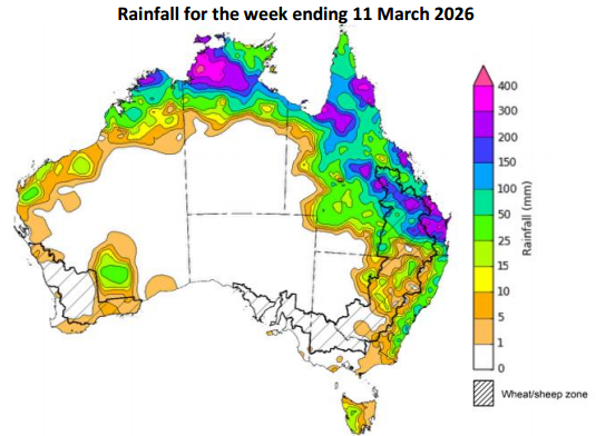 mkt_intl's tweet image. 🇦🇺 #Australia – 🌧️ QLD &amp;amp; N-NSW: Heavy rainfall causing flooding and  impacting agricultural supply chains.
🌾 Southern regions: Outlook points to below-median rainfall raising early concerns ahead of crop planting.
#pulses #lentil #chickpeas #peas #canola #durum #barley