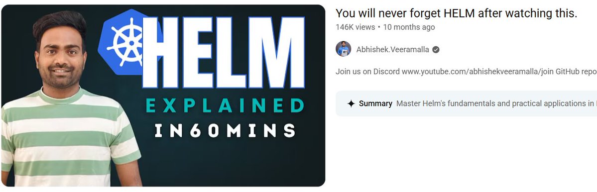 fromcodetocloud's tweet photo. You will never forget HELM after watching this.

Indeed! https://t.co/qkBQjqFAWs