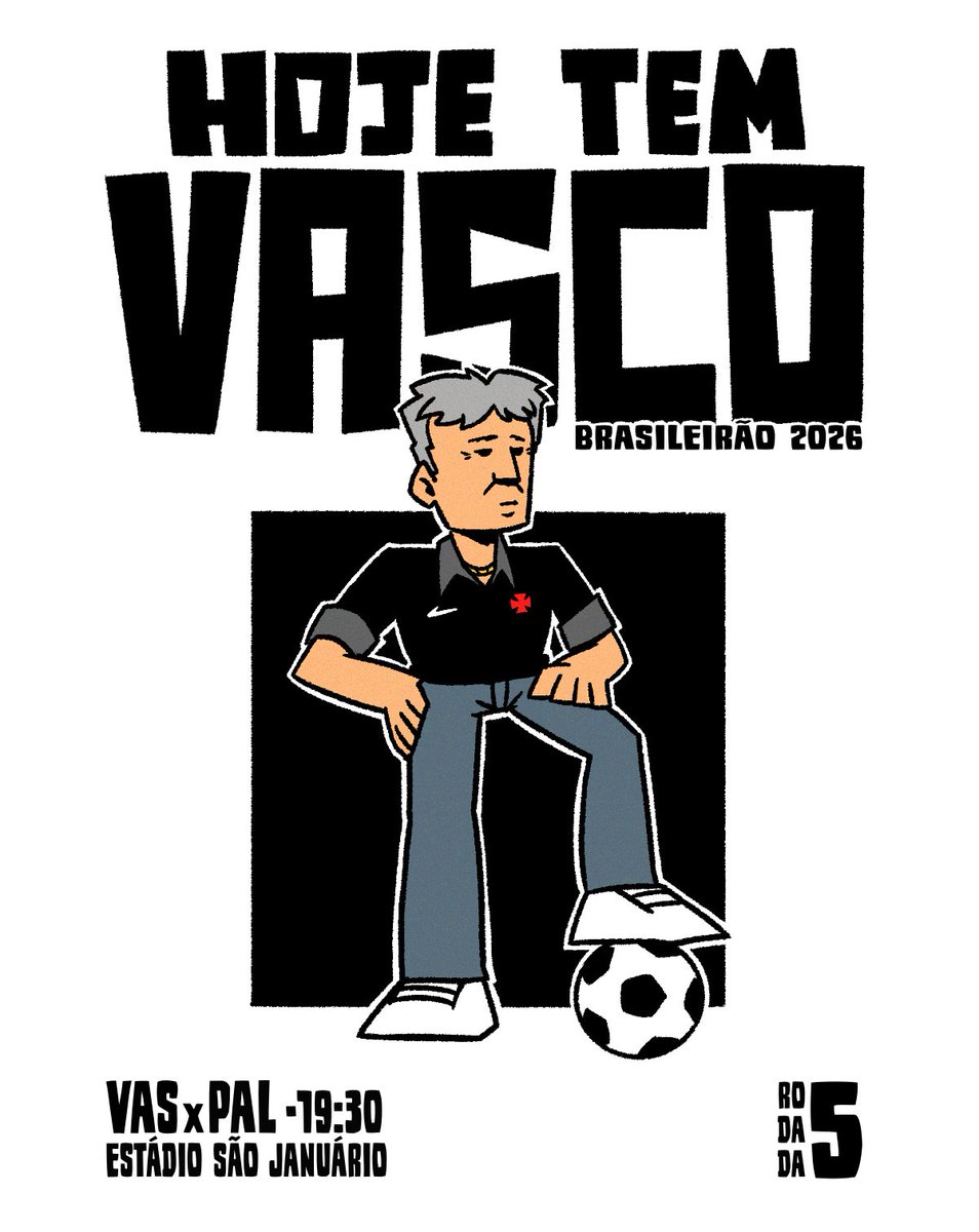 💢 HOJE TEM VASCO EM CASA PELO BRASILEIRÃO! 💢

🆚 Palmeiras
🏆 Brasileirão
🎯 5ª rodada 
🏟 São Januário 
🕗 19h30
📺 CazéTV, Record e Premiere
💻 Pré-jogo na VascoTV!
🔗 youtube.com/vasco
🎨: <a href="/vascomicss/">!</a> 

#HojeTemVasco
#VascoDaGama