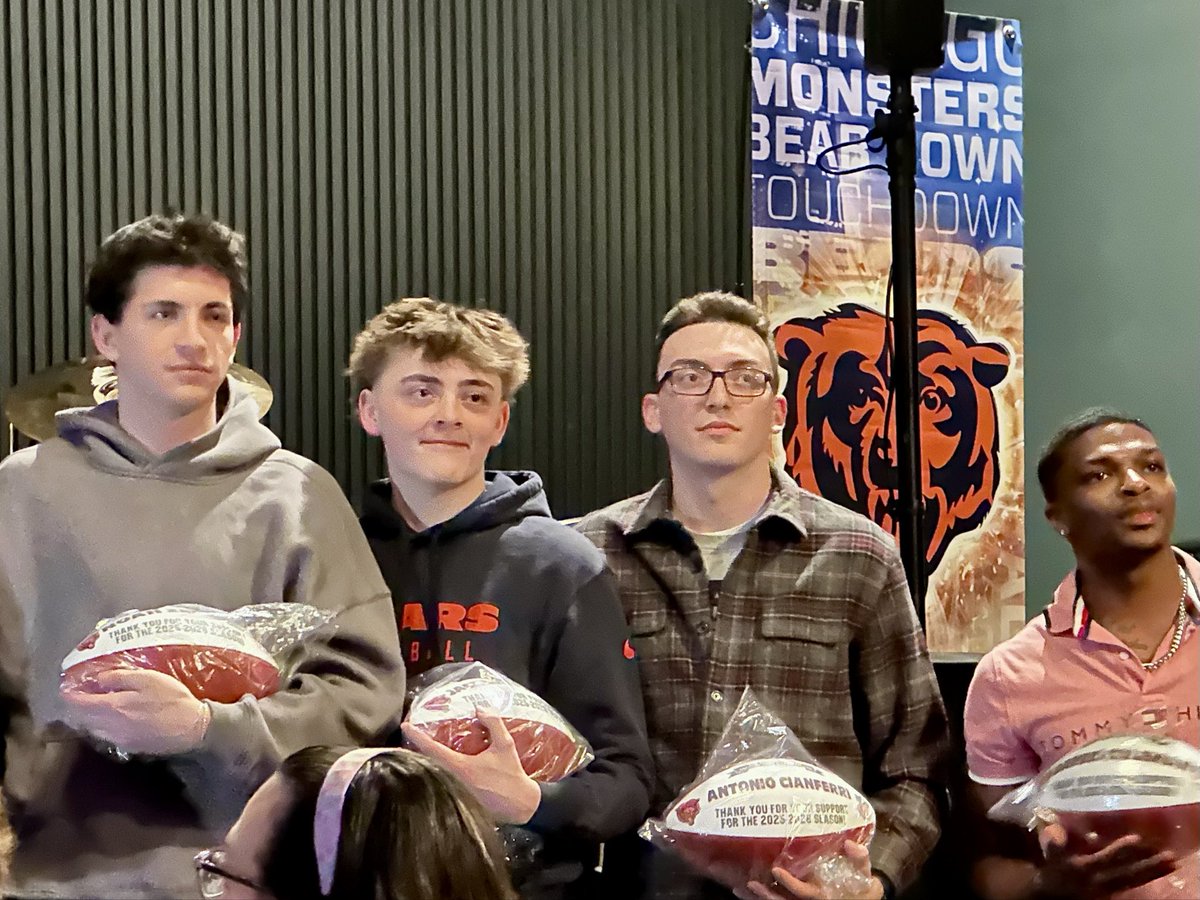 Jackson received a game ball from the Chicago Bears for his service for the 2025-26 Season