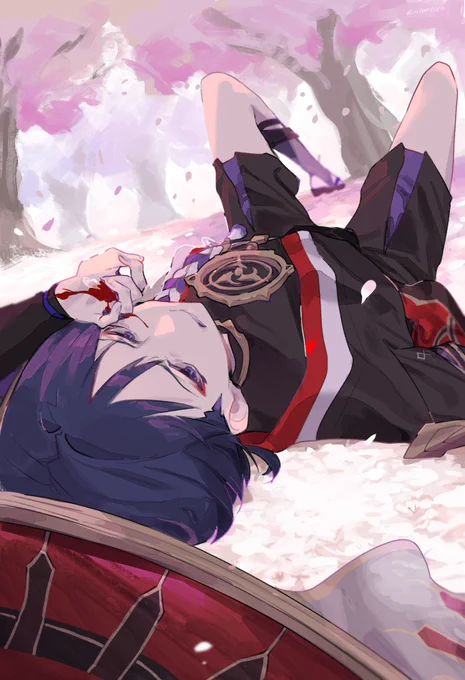 散兵と桜