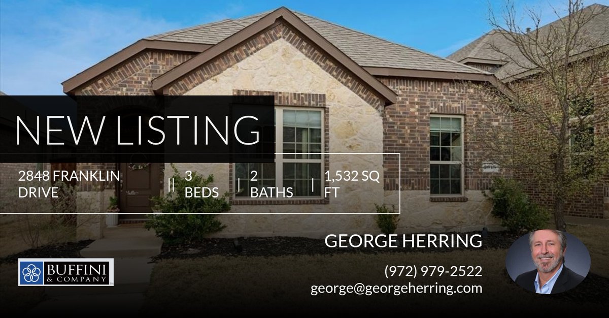 📍 New Listing 📍 Take a look at this fantastic new property that just hit the market located at 2848 Franklin Drive in Celina. Reach out here or at (972) 979-2522 for more information

George Herring
RE/MAX DFW Associates 
6959 Le... homeforsale.at/2848_FRANKLIN_…