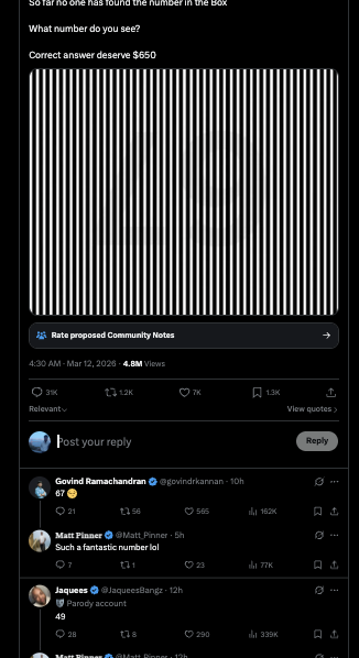 lalithusf's tweet photo. @Matt_Pinner 7 upside down and 9 or 67 inverted! press command - buttons on your mac to zoom out and you will see it clearly https://t.co/pVkyiVW7Qj