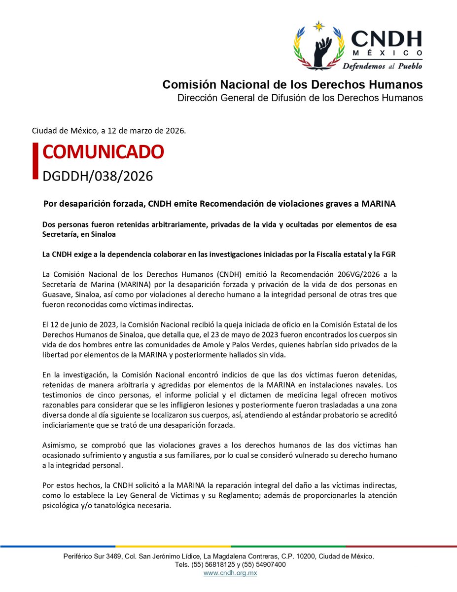 CNDH en México tweet media