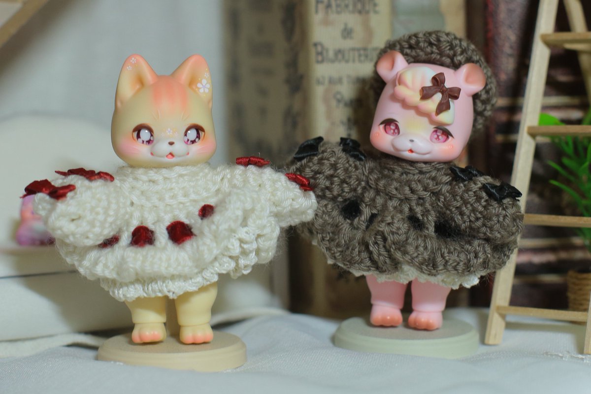 🧸2026/3/20
arteVarie 135 #ぷにクロ 

◆ちゃむちゃむ
◆ム62

妹と初参加で2人で一緒にお洋服作って持っていきます🧶
普段一緒にお出かけしやすそうなナチュラルお洋服を編んでみました。
kumukukuちゃんも服は着られます※1.2枚目