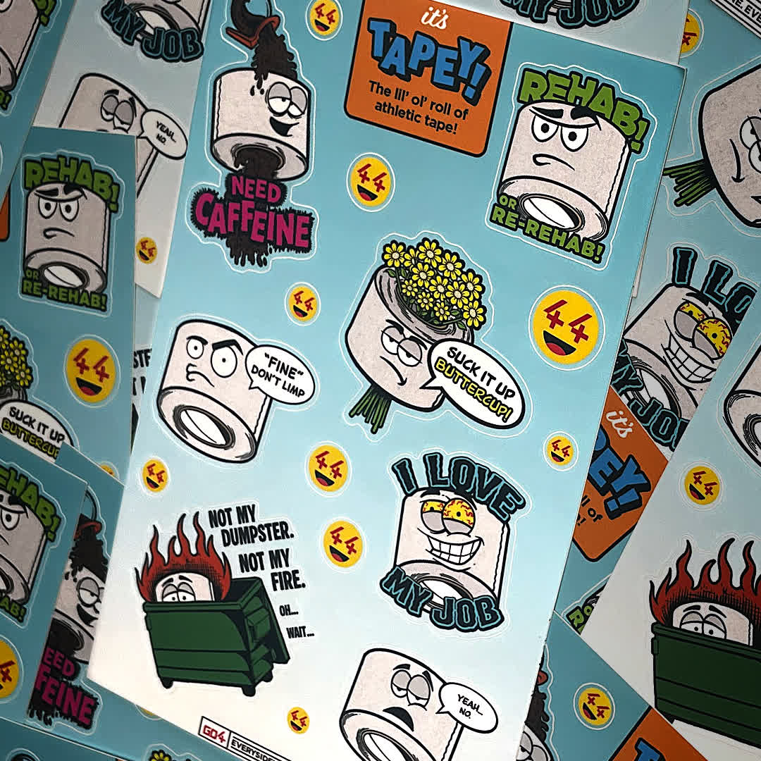 go4ellis's tweet photo. It's STILL NATM! Which means it's STILL sticker drop time! Tick! Tock!

To get your free stickers:
1. Share/@ this post with a few of your AT pals.
2. Grab your stickers with this link: https://t.co/3TmX2XZJNF

Happy AT month, buttercups!
#natam #athletictrainers https://t.co/CxytLcfOAI