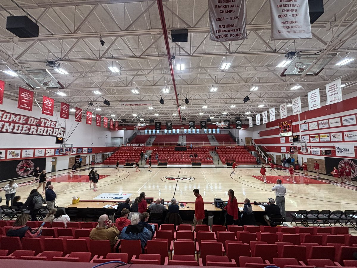 cpolton13's tweet photo. Day 1 of 2026 4A State Championship from the ‘Swede’ Erickson Center! Listen to all 3 games, 9am, 12pm, and 5 pm! Listen on KFBC Radio! https://t.co/VUUceM57g9