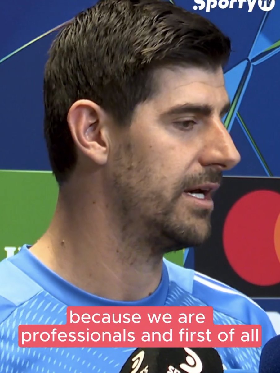 theMadridZone's tweet photo. 🚨🗣️ Thibaut Courtois: “NO ONE set up Xabi Alonso. I think we did good work. 

They said we didn’t like tactics, didn’t like videos, but look I had Conte and we spent hours watching videos because we are professionals and that is our job. 

Its one thing to play football with your friends, and not want to watch videos, but we are professionals and if we have to watch a video, then it’s NO PROBLEM.”