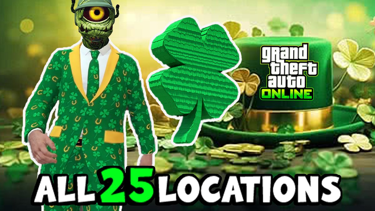GRAVESIGHTGTA's tweet photo. ALL 25 GREEN CLOVER LOCATIONS 🍀 GTA ONLINE https://t.co/4l1hKhxzZj via @YouTube https://t.co/nqbLpwFe8U