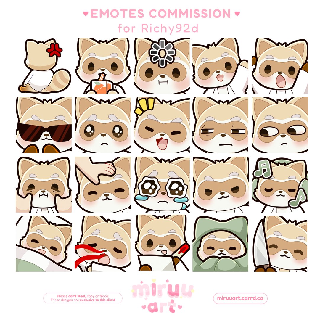 MiruuArt's tweet photo. 🩷🤎New Emotes set for Richy92d
#emotescommission https://t.co/8vfrem0lMF