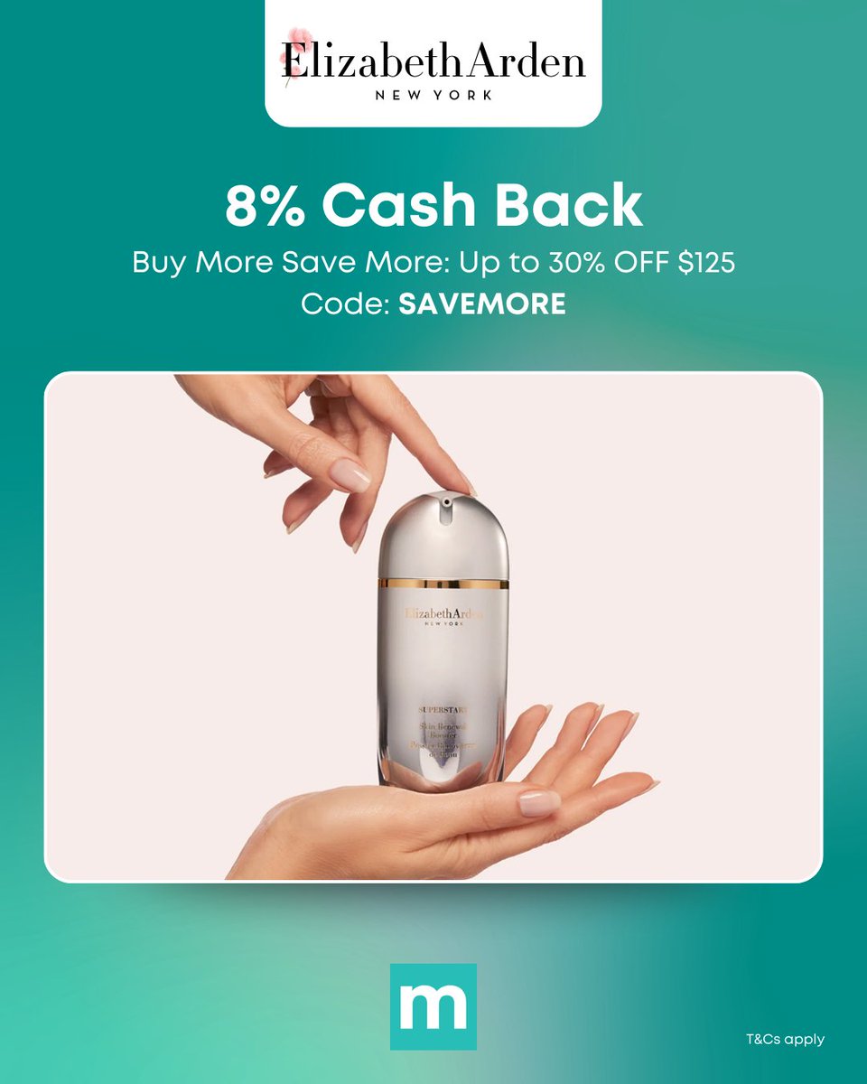 Max_Rebates's tweet image. Glow up and save with #ElizabethArden 💖✨ Get 25% OFF $100 or 30% OFF $125—the more you buy, the more you save! Use code SAVEMORE at checkout. Earn more with #MaxRebates and get 8% Cash Back.

🌸 Shop this deal: maxrebates.com/deals/1206847/ 

#beautydeals #skincare #selfcare