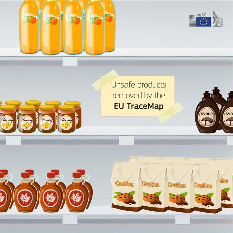 EU_Commission's tweet photo. Protecting the EU's food safety.

Our new AI-powered TraceMap tool will track the supply chain, spot fraudulent and contaminated products, and stop foodborne disease outbreaks faster.

✅ Accurate screening
✅ Safer imports
✅ Faster recalls

More: https://t.co/oIVMUMMKMe https://t.co/WAkuBiJe5P