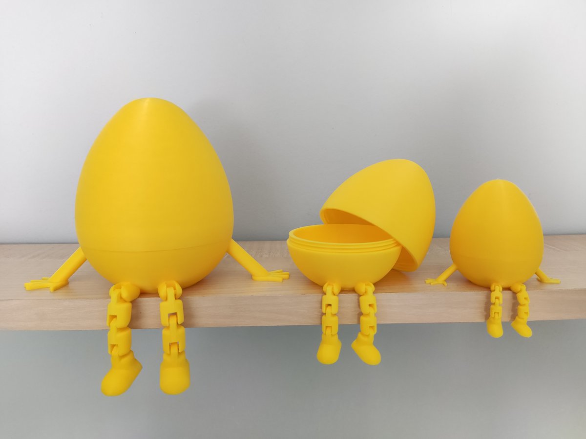 Marcidy_3D's tweet photo. @Sovol3d #PrintForSpring
I desgined these articulated twist open egg containers for easter. (It was my first time modeling threads and it came out nice!) https://t.co/cyAvnK9hGe