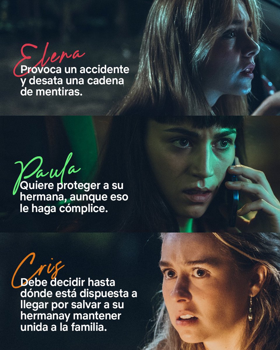 NetflixES's tweet photo. Cada hermana Arbizu tiene un dilema entre manos... ¿Tú qué harías? 'Esa Noche' llega mañana. https://t.co/Ec3nRZjoiU