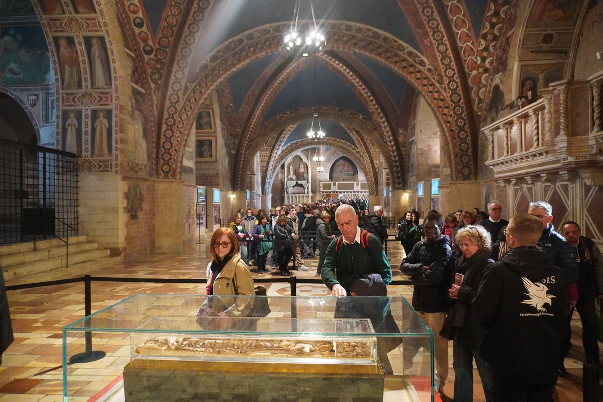catcristiana's tweet image. #Assís acull aquests dies un esdeveniment únic: l’exposició pública, per primera vegada, de les restes del cos del fundador dels franciscans @francescoassisi @ReligiososCat @MediosConfer 

✍️📷@MerceAlonsoJM
➡️catalunyacristiana.cat/800-anys-mort-…