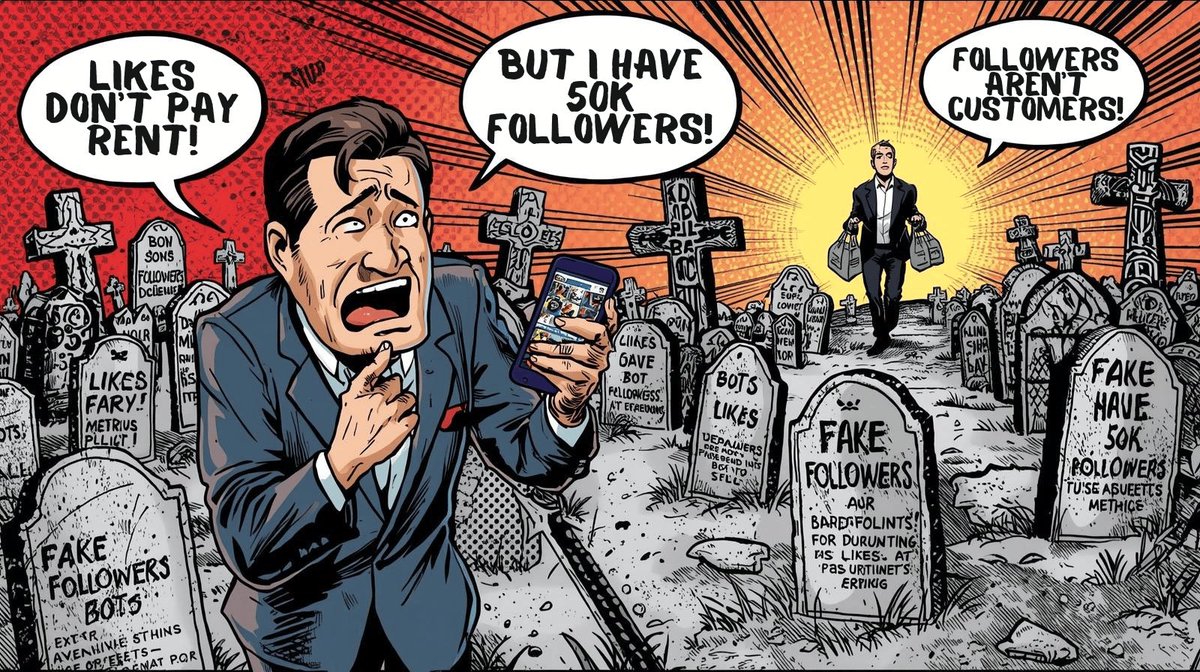 dePRwinkel's tweet photo. Gefeliciteerd. Je hebt 20.000 volgers.
En nul klanten.

Waarom social media volgers bijna niks waard zijn (en wat wél werkt), lees erover in onze nieuwste blog.

https://t.co/HpjXBtdi54 https://t.co/xBPUq3v9Wk