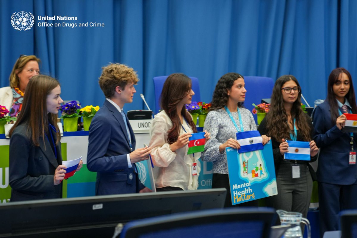 UNODC_PTRS's tweet photo. 📌At the @UNODC #YouthForum 2026, youth delegates presented their Joint Youth Statement at the Commission on Narcotic Drugs - advocating for more youth engagement &amp; stronger evidence‑based #SubstanceUse prevention across the globe🌎🤝

#CND69 https://t.co/ps8i4dtuAm