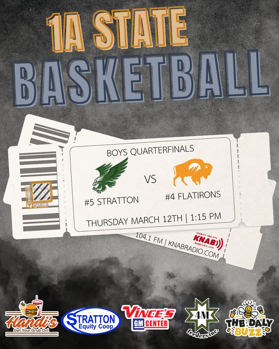KnabSports's tweet photo. Don't miss our coverage of the KNAB area at State Basketball today on KNAB 104.1 FM and https://t.co/uku9ApPvp7! https://t.co/qAmcmosxNx