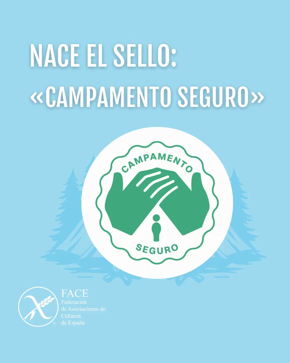 EZEceliacos's tweet photo. 🌾✅ Tal y como informa @FACEceliacos, se acaba de crear el sello 'Campamento Seguro', una iniciativa para ayudar a los campamentos a ofrecer entornos más seguros para menores con necesidades alimentarias especiales.

ℹ️ Toda la info en la web de FACE: https://t.co/daOx4x72KP https://t.co/tmmPGdEz91