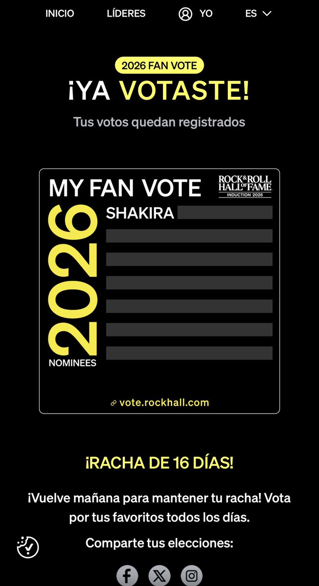 andresguillen6_'s tweet photo. Ya votaron por @Shakira yo ya llevo mi racha de dieciséis días 🇨🇴🐺💋

Los fans pueden votar aquí:
https://t.co/lXqOAtAWSC https://t.co/iHMkQJ16F4