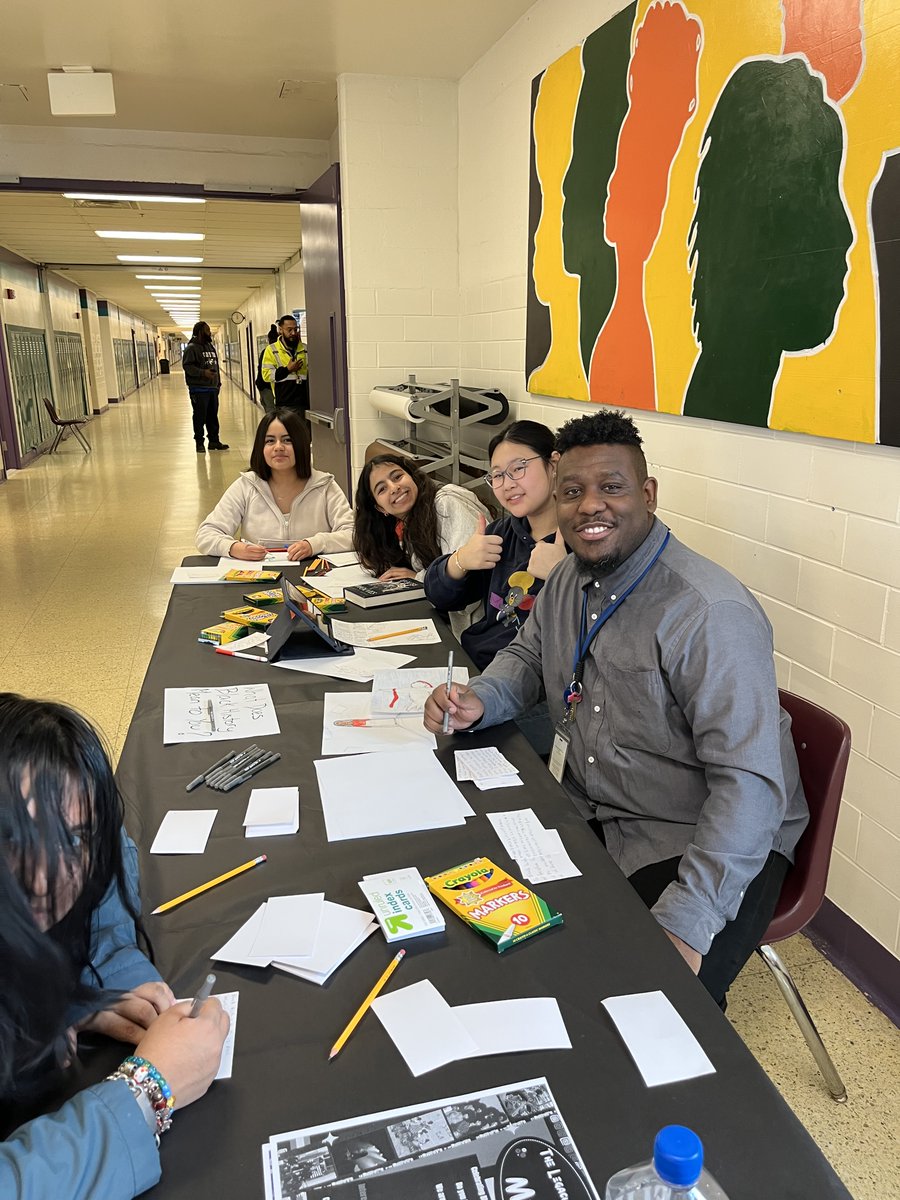 Students worked hard to learn about, discuss, and illustrate the importance of Sit-In's during Black History month.