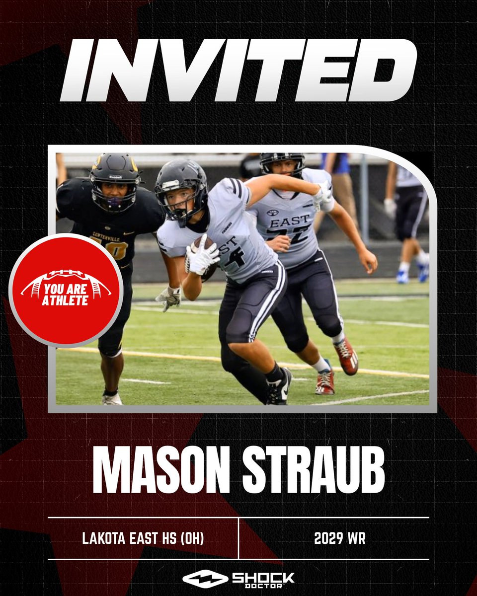 masonstraub2029's tweet photo. Can’t wait to attend and get some work in! Thanks to @youareathlete for the invite! @LakotaEastFB @BigFrank513 @Jordan_kitna3 https://t.co/D0ioIAGb2E