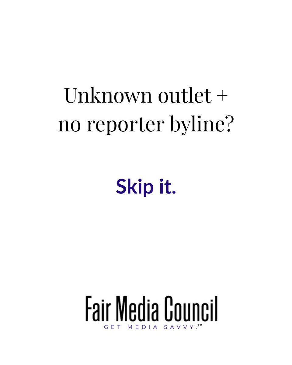Fair Media Council (FMC) Get Media Savvy. tweet media