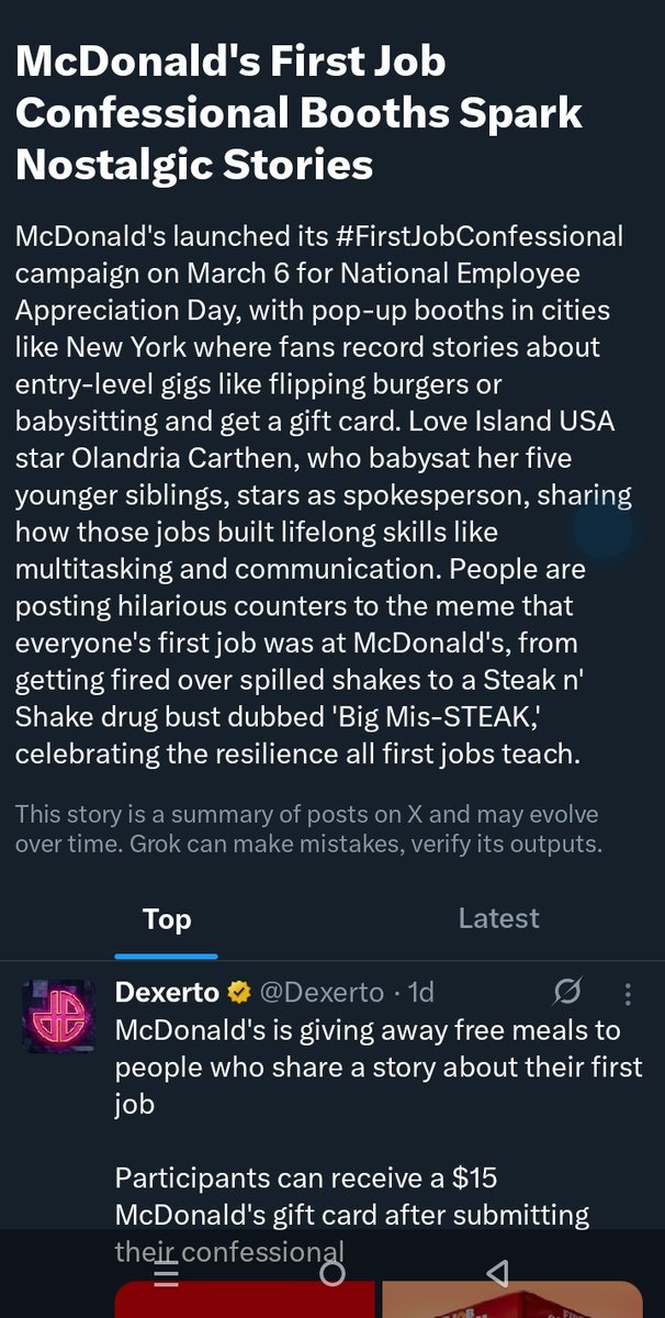 Olabisikh's tweet photo. My Gorgeous Olandria Carthen @LashaeAsh and @McDonalds McDonald's Meals Confessionals Sitting Pretty on the Trends Table News on X App.
#LoveislandUSA #Mcdonalds #Firstjobconfessional https://t.co/9JgmaApp8f