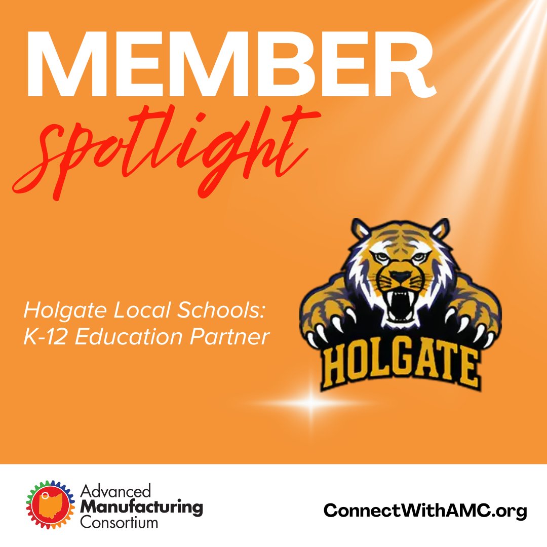 ConnectWithAMC's tweet photo. K-12 Education Partner Spotlight: Thank you to @HolgateSchools for helping us shape the future #manufacturing workforce in northwest Ohio! #ohiomfg https://t.co/b5pKnlNM8E