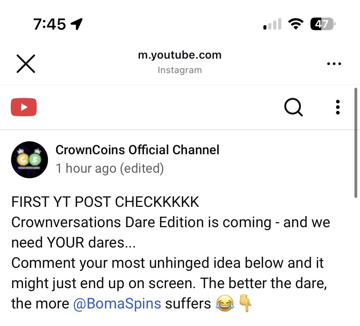 _callmeSatann's tweet photo. Yo @CrownCoinsC &amp; @HighStakesHugs, I’ve cooked up the most diabolical dare for Boma. 😈 Total sensory deprivation, gaslighting, and a face-marker 'L' of shame. Can @BomaSpins handle the dark? Make it happen—don’t let me down, Hugs! 🎰👑 #CrownCoins #Crownversations #DegenArmy https://t.co/FyMYanccyG