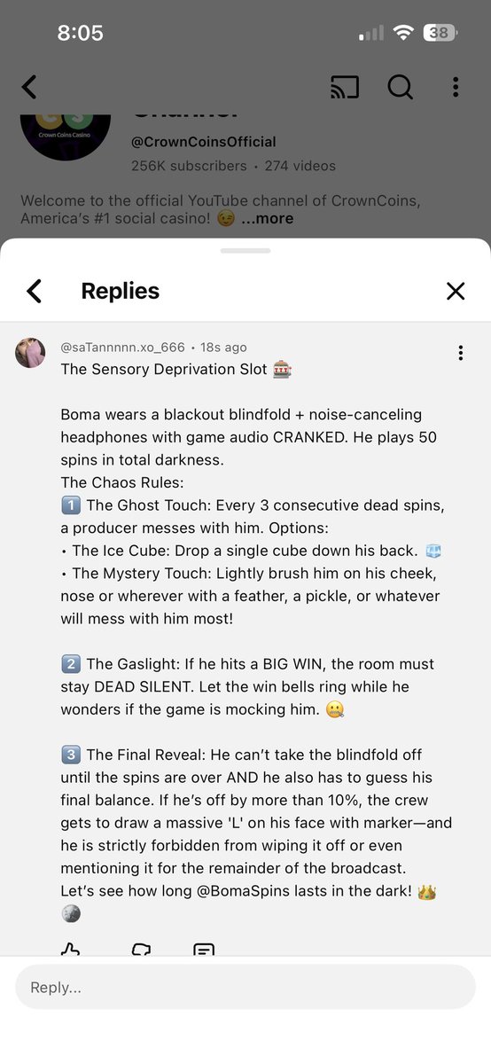 _callmeSatann's tweet photo. Yo @CrownCoinsC &amp; @HighStakesHugs, I’ve cooked up the most diabolical dare for Boma. 😈 Total sensory deprivation, gaslighting, and a face-marker 'L' of shame. Can @BomaSpins handle the dark? Make it happen—don’t let me down, Hugs! 🎰👑 #CrownCoins #Crownversations #DegenArmy https://t.co/FyMYanccyG