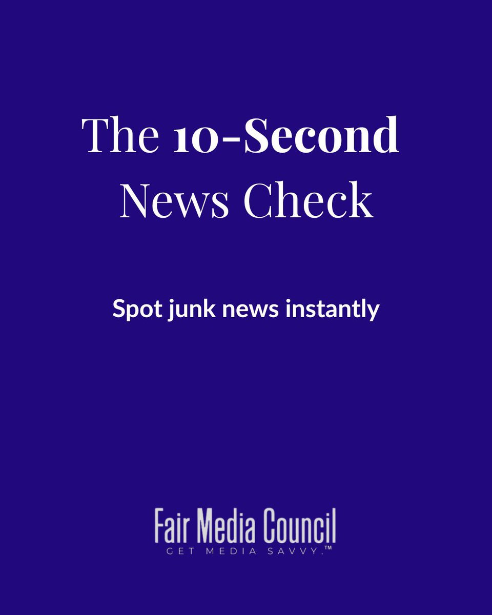 Fair Media Council (FMC) Get Media Savvy. tweet media