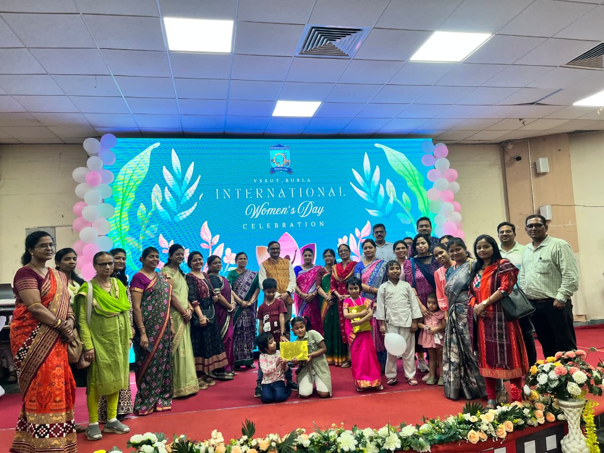 VSSUT_official's tweet photo. 🌸 International Women’s Day Celebrated at #VSSUT

The Internal Committee of Veer Surendra Sai University of Technology (VSSUT), Burla celebrated International Women’s Day with the theme “Give to Gain: Rights, Justice, and Action for All Women’s Rights.” The event highlighted women’s achievements, resilience, and the importance of gender equality.

The program began with lamp lighting and a welcome song by Mrs. Pratima Mohana’s group, followed by inspiring addresses from Dr. Sunanda Kumari Patri, Shri Pradeep Dang (Registrar, VSSUT), Mrs. Bani Mohapatra (Juvenile Justice Board), Mrs. Pratima Tanty (District Social Welfare Officer), Dr. Sagnika Tripathy (VIMSAR), and Prof. Deepak Kumar Sahu (Vice Chancellor, VSSUT), emphasizing women’s empowerment and inclusive growth.

The celebration featured felicitations, an audio-visual presentation on influential women of Odisha and India, poetry by Dr. Pandava Patra, and vibrant Odissi & Sambalpuri dance performances, along with karate demonstrations, art displays, and student performances.

The valedictory session honored the invaluable contributions of gardeners, cleaning staff, Sambalpuri Hub members, security guards, and child artists, making the event a heartfelt tribute to the spirit of empowerment and community.

@AICTE_INDIA 
@SDTEOdisha