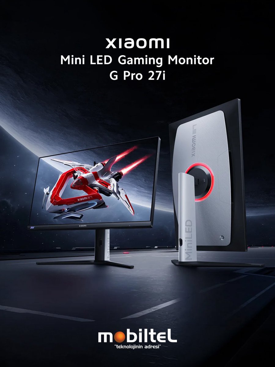 🎮 Oyun deneyimini yükselt!
Xiaomi Mini LED Gaming Monitor G Pro 27i ile
✨ HDR1000
✨ 1000 nit parlaklık
✨ 1.000.000:1 kontrast
Her detay daha net, her sahne daha gerçekçi. 

#Xiaomi #GamingMonitor 
#Mobiltel #TeknolojininAdresi