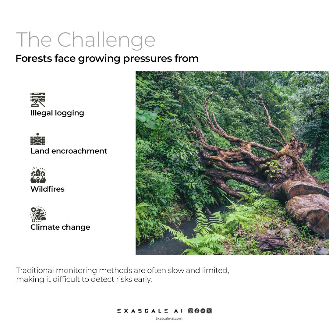 ExascaleAI's tweet photo. With AI-powered GIS and geospatial analytics, Exascale AI enables governments and environmental organizations to monitor forest ecosystems, detect risks early, and plan conservation strategies with precision.
Turning geospatial data into environmental action. https://t.co/BborEK4OjN