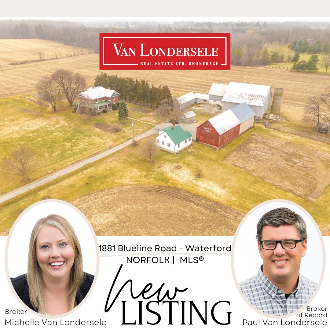 JUST LISTED: 📍1881 Blueline Road Waterford

MLS® # 40811256  $2,300,000.00

🌱Van LonderSELE TO Van LonderSOLD🌿

Paul Van Londersele, Broker of Record
☎(519) 428-5763
Michelle Van Londersele, Broker
📞(519) 429-5682
✉ vresold@gmail.com
💻vanlondersele.ca