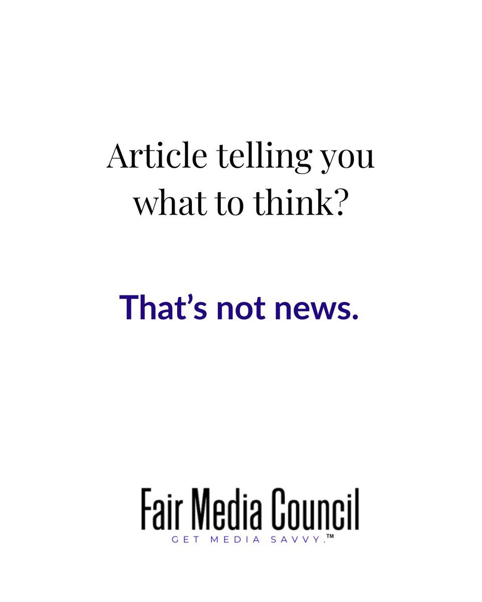 Fair Media Council (FMC) Get Media Savvy. tweet media