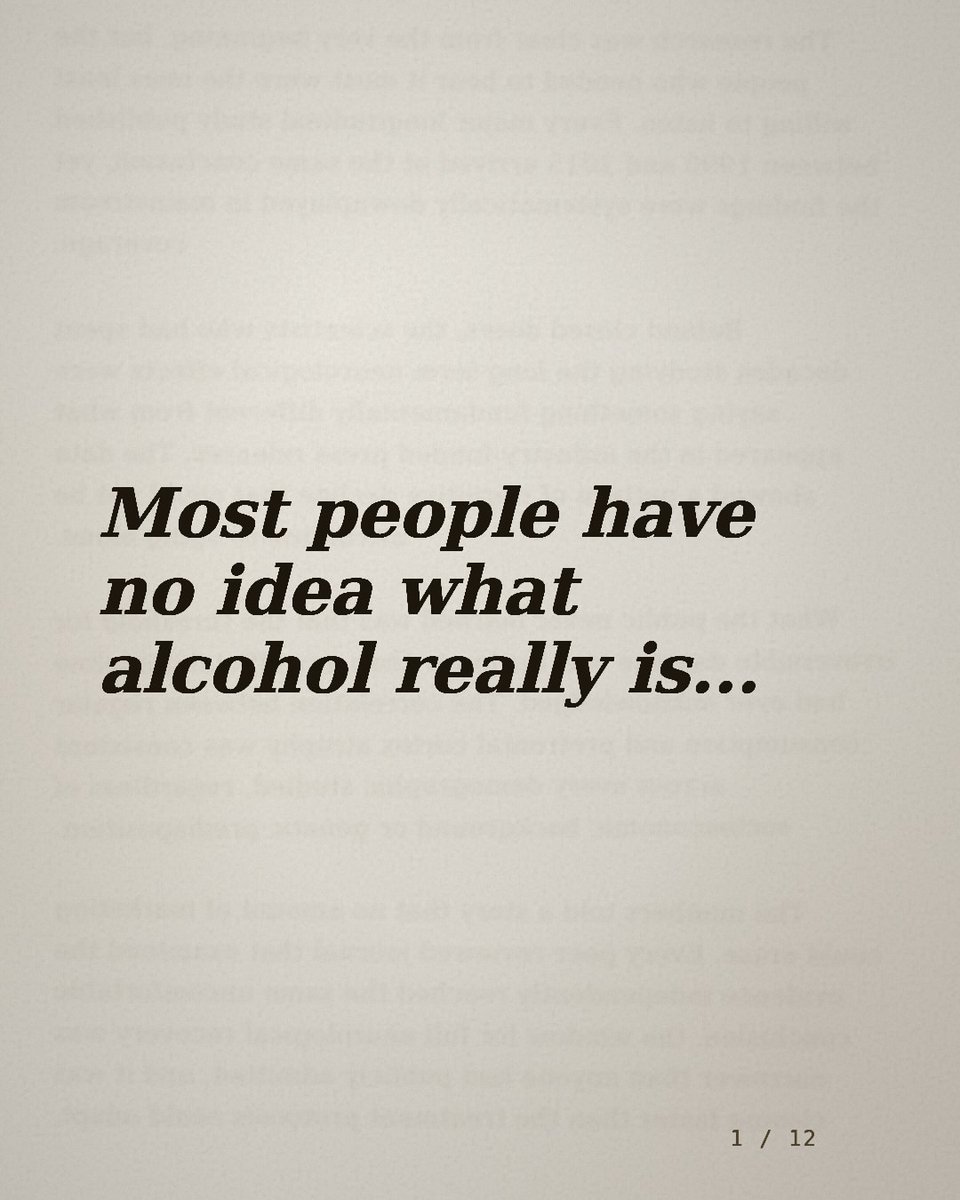 Most people have no idea what alcohol really is...

-Thread-