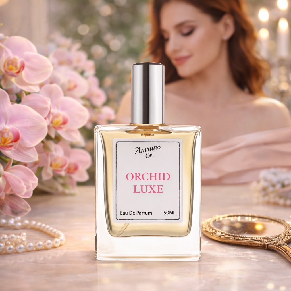 AmruneCo's tweet photo. 🌸 **ORCHID LUXE** — Where Elegance Meets Desire

✨ **Why you’ll love it:**
• Elegant floral fragrance
• Soft vanilla warmth
• Long-lasting Eau De Parfum
• Perfect for everyday luxury

#AmruneCo #OrchidLuxe #LuxuryFragrance #FloralPerfume #PerfumeForHer #ElegantScent https://t.co/NDDgbPvphY